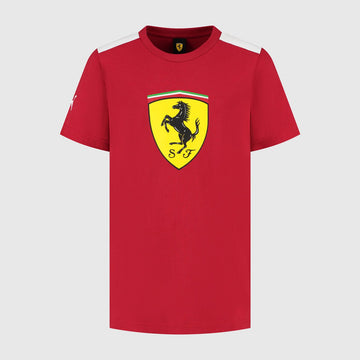 FERRARI SF MENS LARGE SHIELD TEE DARK CHERRY
